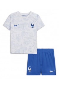 Frankrike Babyklær Borte Fotballdrakt til barn VM 2022 Korte ermer (+ Korte bukser)